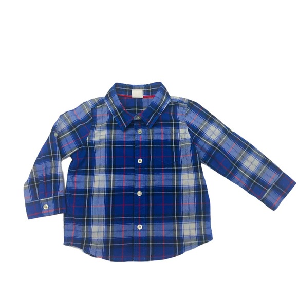 BabyGap Plaid Button-Front Cotton Long Sleeve Shirt Size 18-24 Months - Picture 10 of 10